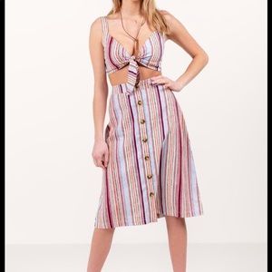 NWT Jun & Ivy Stripe Crop Top